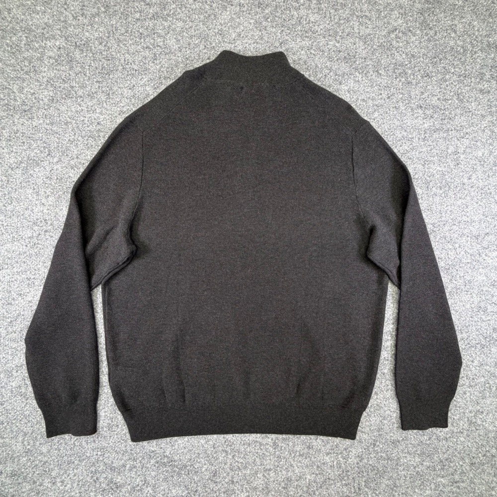 NEW Polo Ralph Lauren Quarter Zip Pullover Mens XXL Grey Cotton Textured Knit - Picture 10 of 11